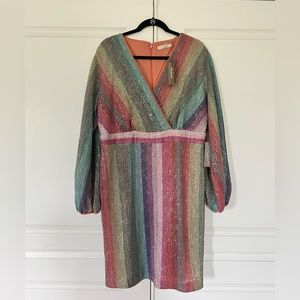 Eva Mendes rainbow dress XL